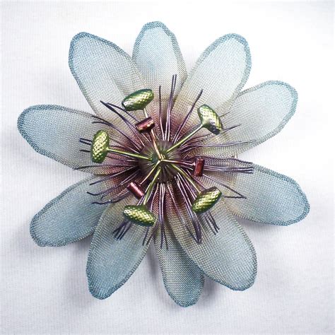 Painted Metal Brooch 